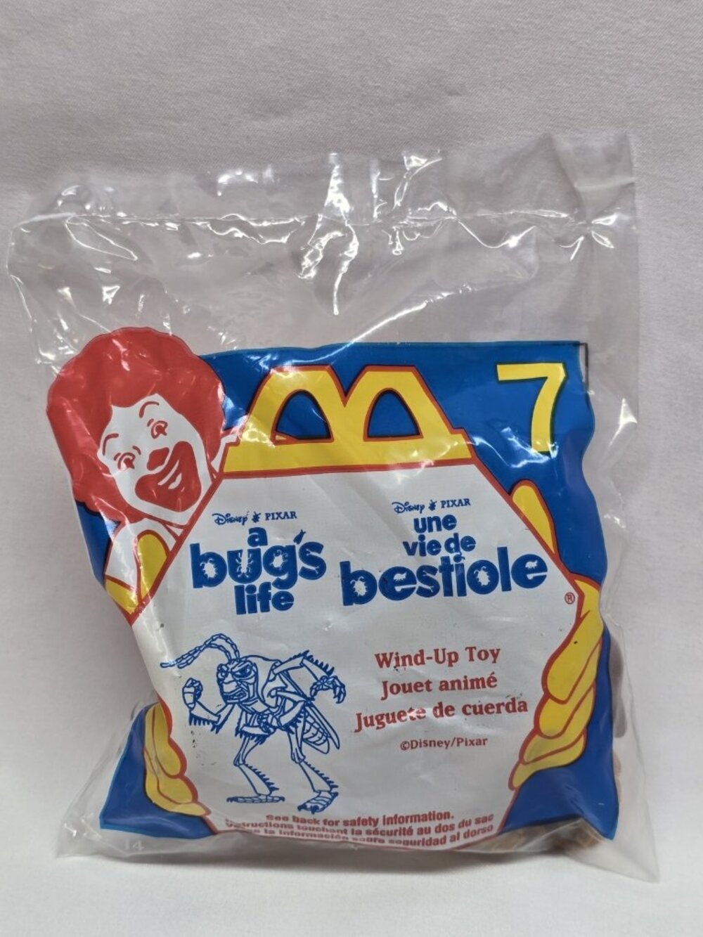 1998 A Bug's Life McDonalds Happy Meal Toy - Hopper #7 - Grasshopper New